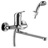 Смеситель для ванны Rossinka Y40-32 длинный излив хром