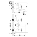 Смеситель для ванны Lemark Partner LM6542C хром