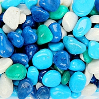 Галька для аквариума (5-10 мм) голубая-синяя-белая-бирюзовая, 350 г