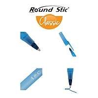 Набор ручек шариковых 8 штук BIC Round Stic Classic 1.0 синие чернила 928497