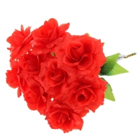 Цветок искусственный "Красная роза Делайт"