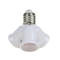 Переходник Ecolа с цоколя E27 на 3хE27, белый