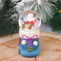 Сувенир - снежный шар водяной "Дед Мороз в башмаке"