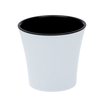 Горшок 1,2 л "Арте", цвет белый-черный