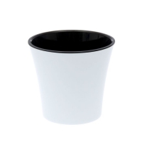 Горшок 3,5 л "Арте", цвет белый-чёрный