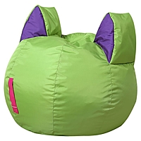Кресло-мешок Ушастик-Кот d50/h45 цв зеленый/фиолетовый нейлон 100% п/э